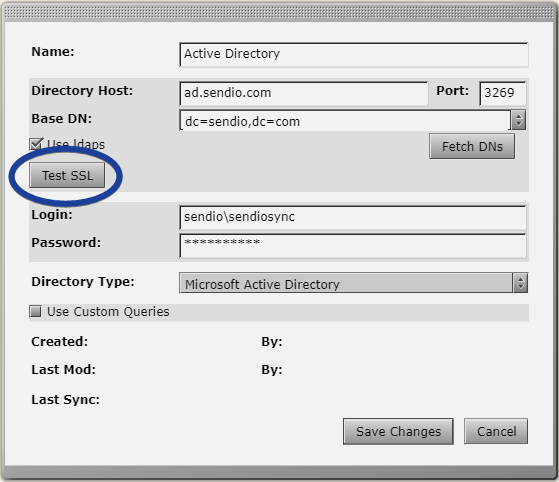 Enabling LDAPS to Active Directory Sendio Support