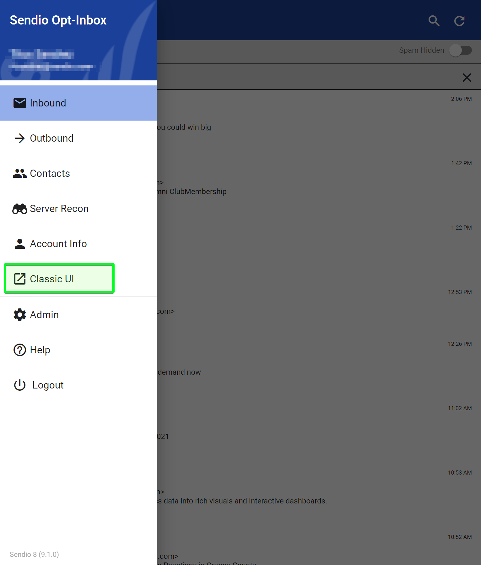 HTML5 UI becoming default UI - Sendio Support
